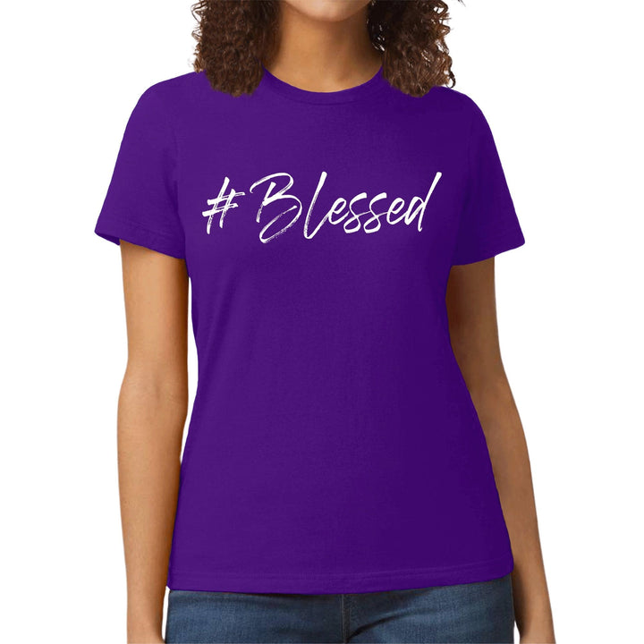 Womens Graphic T-shirt #blessed - Womens | T-Shirts | Front/Back