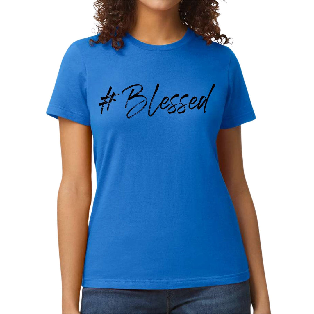 Womens Graphic T-shirt #blessed - Womens | T-Shirts | Front/Back