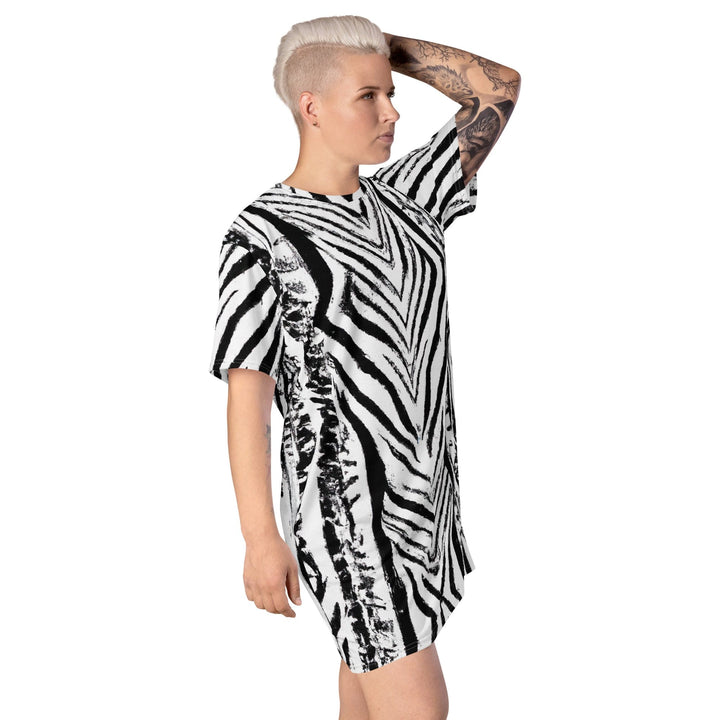 Womens Graphic T-shirt Dress Black White Native Print - Womens | Dresses