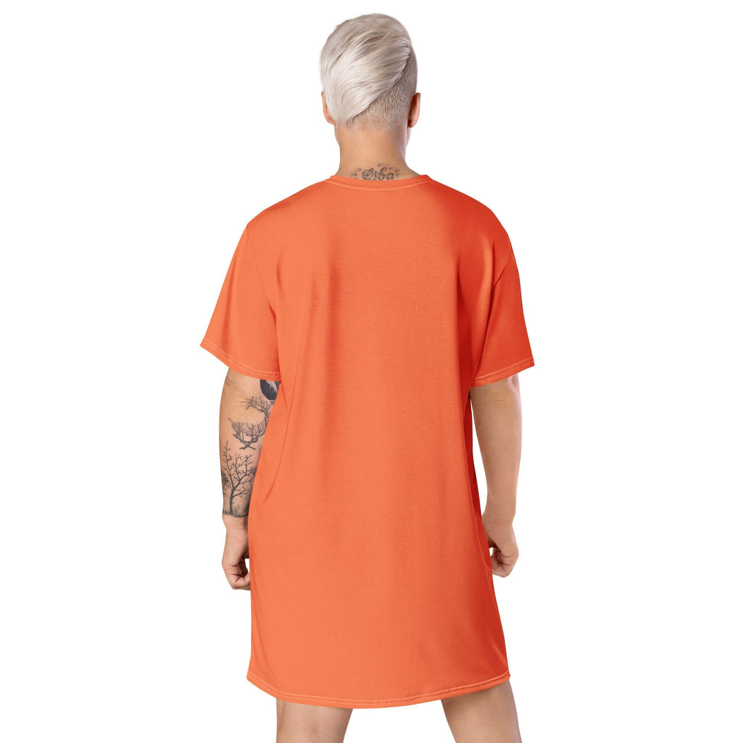 Womens Graphic T-shirt Dress Coral Orange Red - Womens | Dresses | T-Shirts