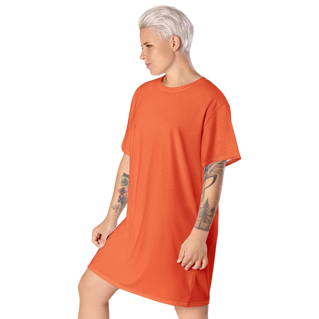 Womens Graphic T-shirt Dress Coral Orange Red - Womens | Dresses | T-Shirts