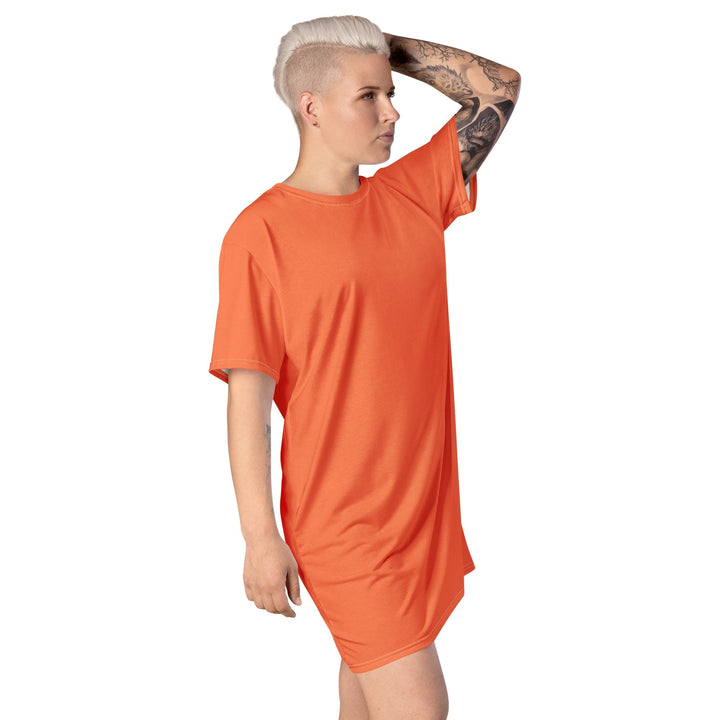 Womens Graphic T-shirt Dress Coral Orange Red - Womens | Dresses | T-Shirts