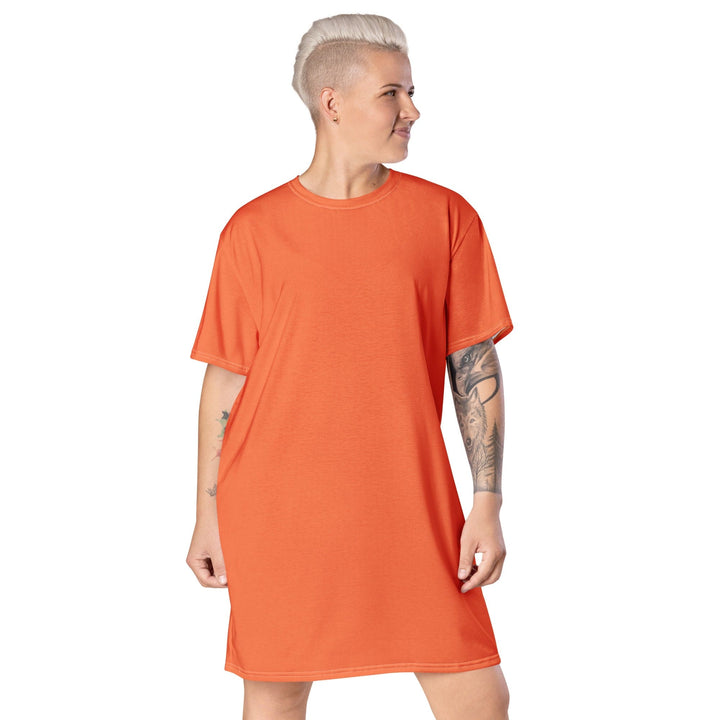 Womens Graphic T-shirt Dress Coral Orange Red - Womens | Dresses | T-Shirts