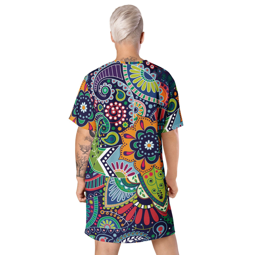 Womens Graphic T-shirt Dress Floral Paisley 22523 - Womens | Dresses | T-Shirts