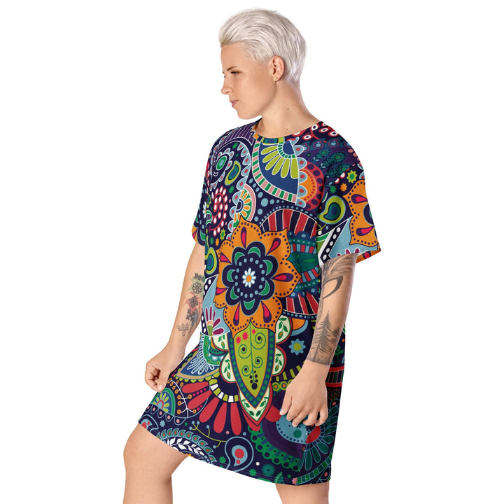 Womens Graphic T-shirt Dress Floral Paisley 22523 - Womens | Dresses | T-Shirts