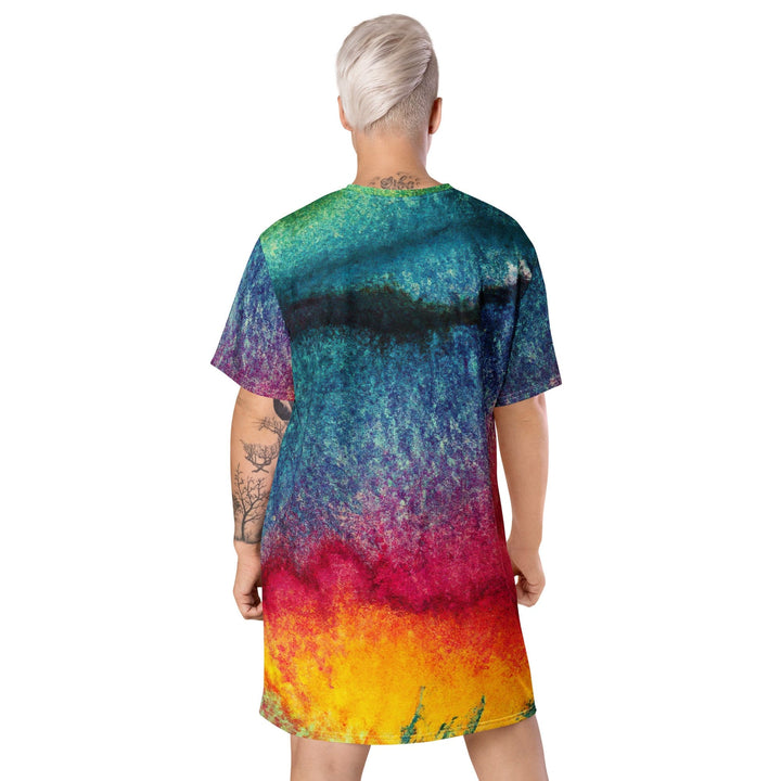 Womens Graphic T-shirt Dress Multicolor Abstract Pattern 2 - Womens | Dresses