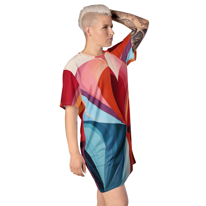 Womens Graphic T-shirt Dress Multicolor Heart Print - Womens | Dresses