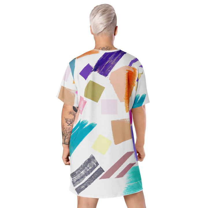 Womens Graphic T-shirt Dress Pastel Pattern - Womens | Dresses | T-Shirts | AOP