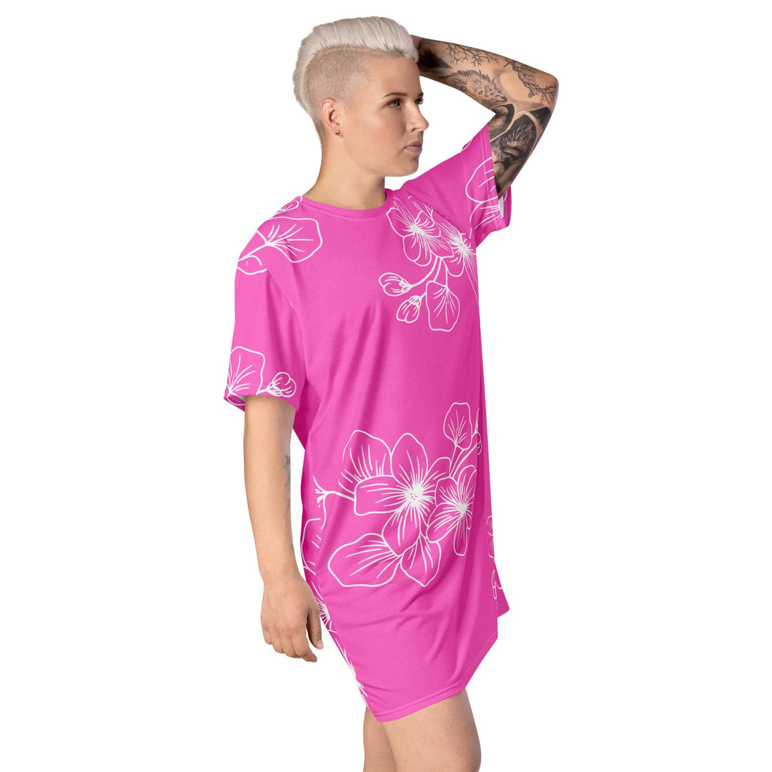 Womens Graphic T-shirt Dress Pink Floral 7022623 - Womens | Dresses | T-Shirts