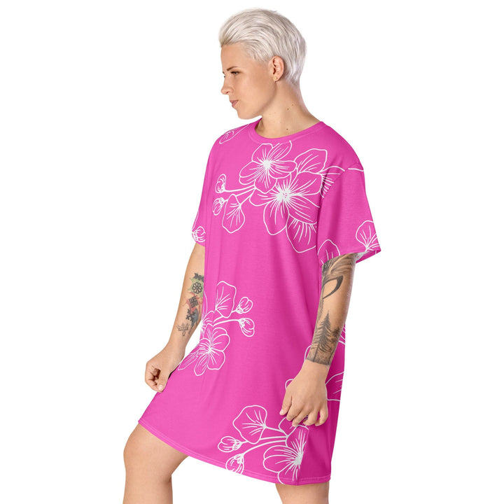 Womens Graphic T-shirt Dress Pink Floral 7022623 - Womens | Dresses | T-Shirts