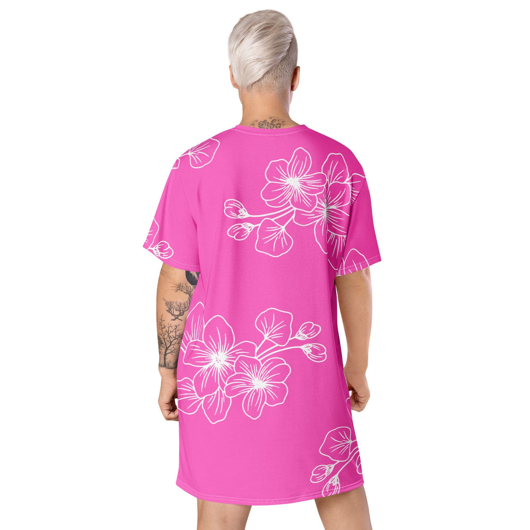 Womens Graphic T-shirt Dress Pink Floral 7022623 - Womens | Dresses | T-Shirts