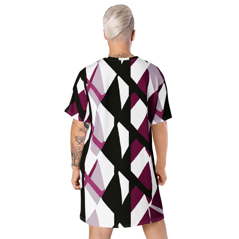 Womens Graphic T-shirt Dress Pink Mauve Pattern 2 - Womens | Dresses | T-Shirts