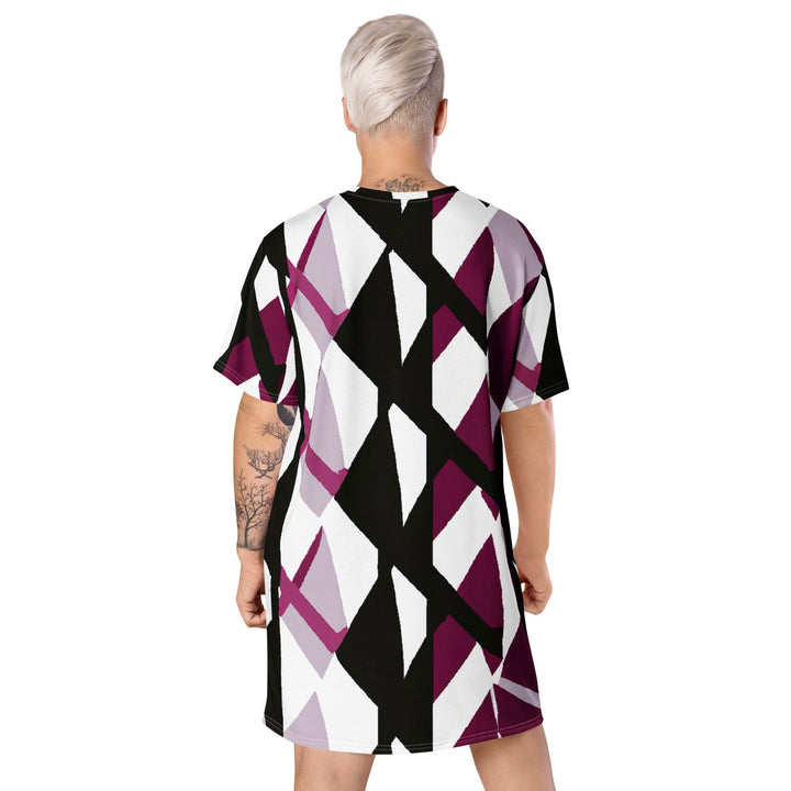 Womens Graphic T-shirt Dress Pink Mauve Pattern 2 - Womens | Dresses | T-Shirts