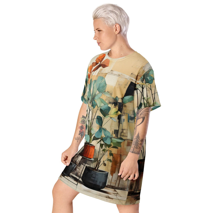 Womens Graphic T-shirt Dress Rustic Botanical Plants - Womens | Dresses