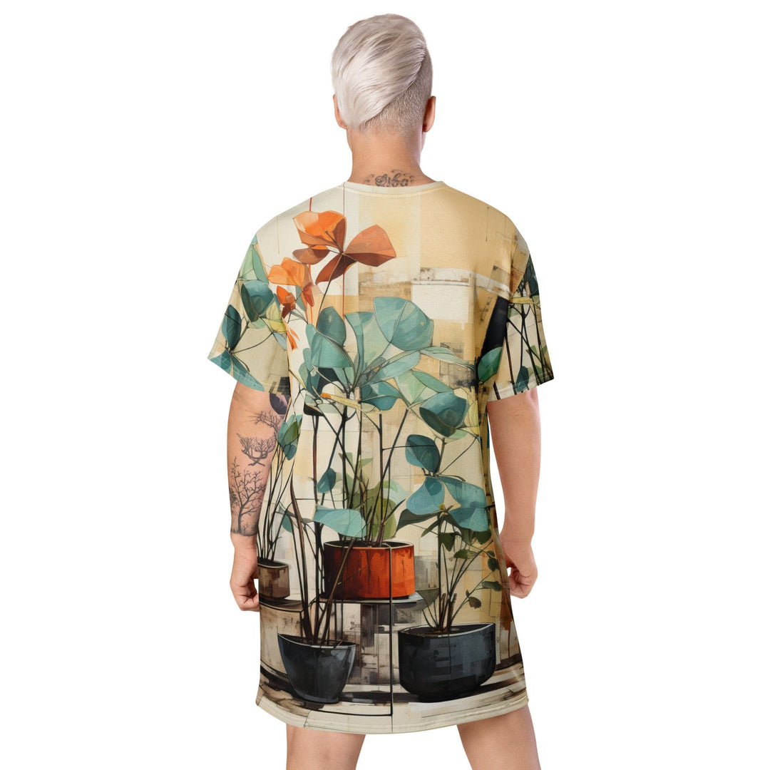 Womens Graphic T-shirt Dress Rustic Botanical Plants - Womens | Dresses