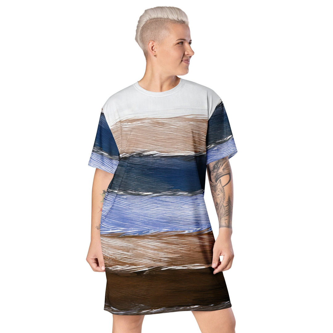 Womens Graphic T-shirt Dress Rustic Hues Pattern - Womens | Dresses | T-Shirts