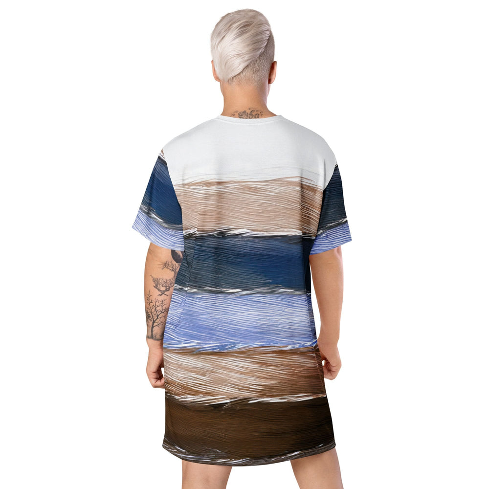 Womens Graphic T-shirt Dress Rustic Hues Pattern - Womens | Dresses | T-Shirts