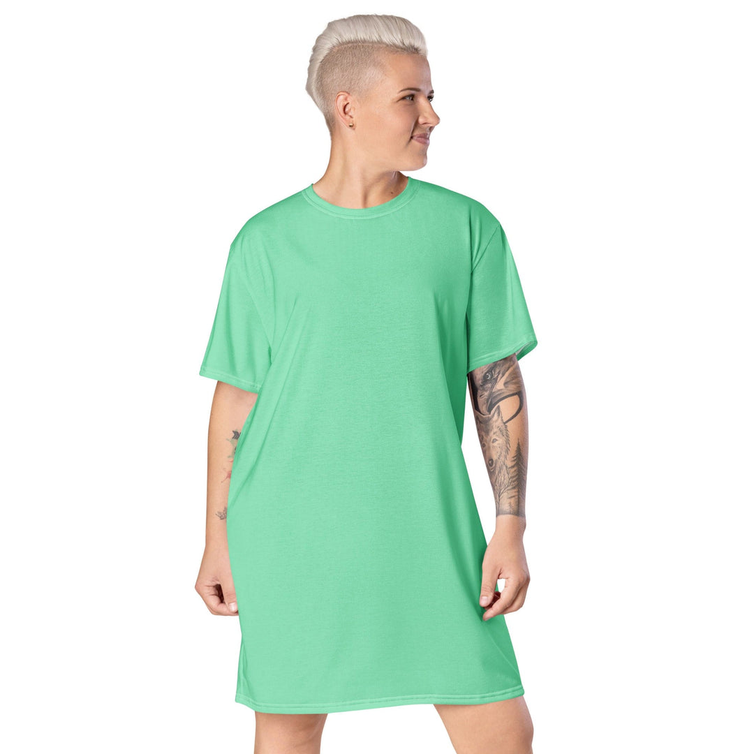 Womens Graphic T-shirt Dress Seafoam Green - Womens | Dresses | T-Shirts | AOP