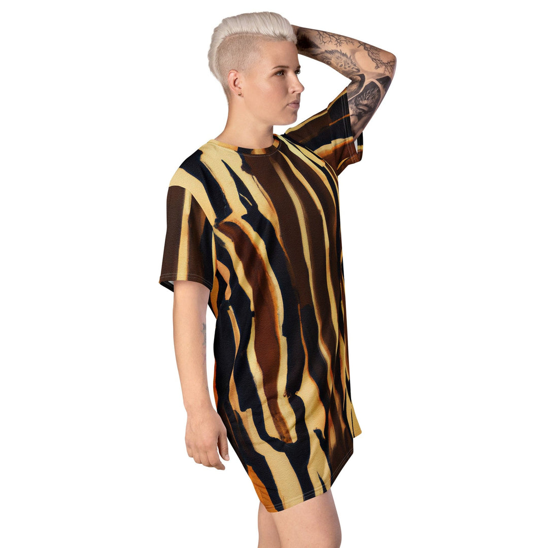 Womens Graphic T-shirt Dress Zorse Lines Print - Womens | Dresses | T-Shirts