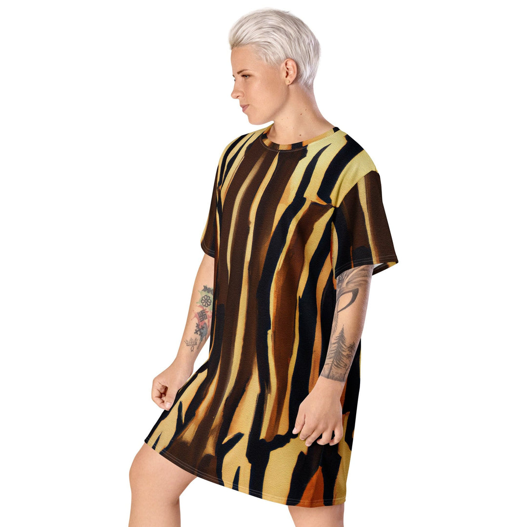 Womens Graphic T-shirt Dress Zorse Lines Print - Womens | Dresses | T-Shirts