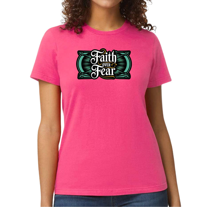 Womens Graphic T-shirt Faith Over Fear - Womens | T-Shirts