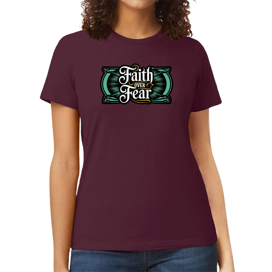 Womens Graphic T-shirt Faith Over Fear - Womens | T-Shirts