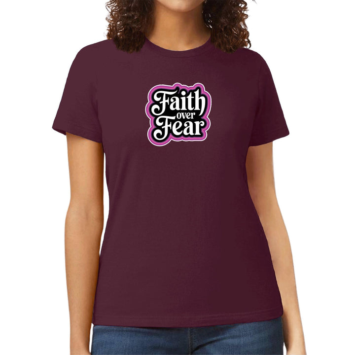 Womens Graphic T-shirt Faith Over Fear - Womens | T-Shirts