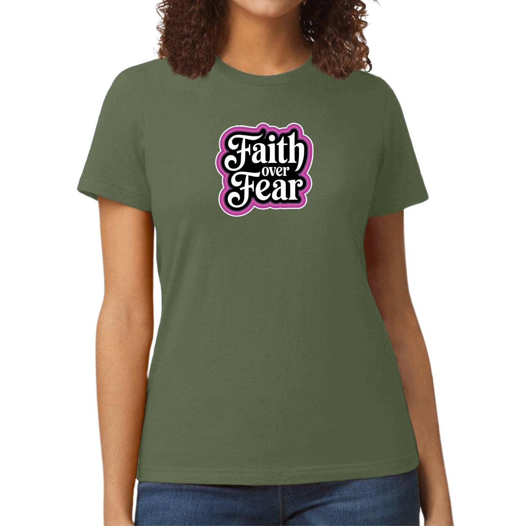 Womens Graphic T-shirt Faith Over Fear - Womens | T-Shirts