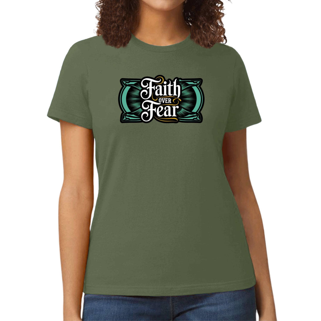 Womens Graphic T-shirt Faith Over Fear - Womens | T-Shirts