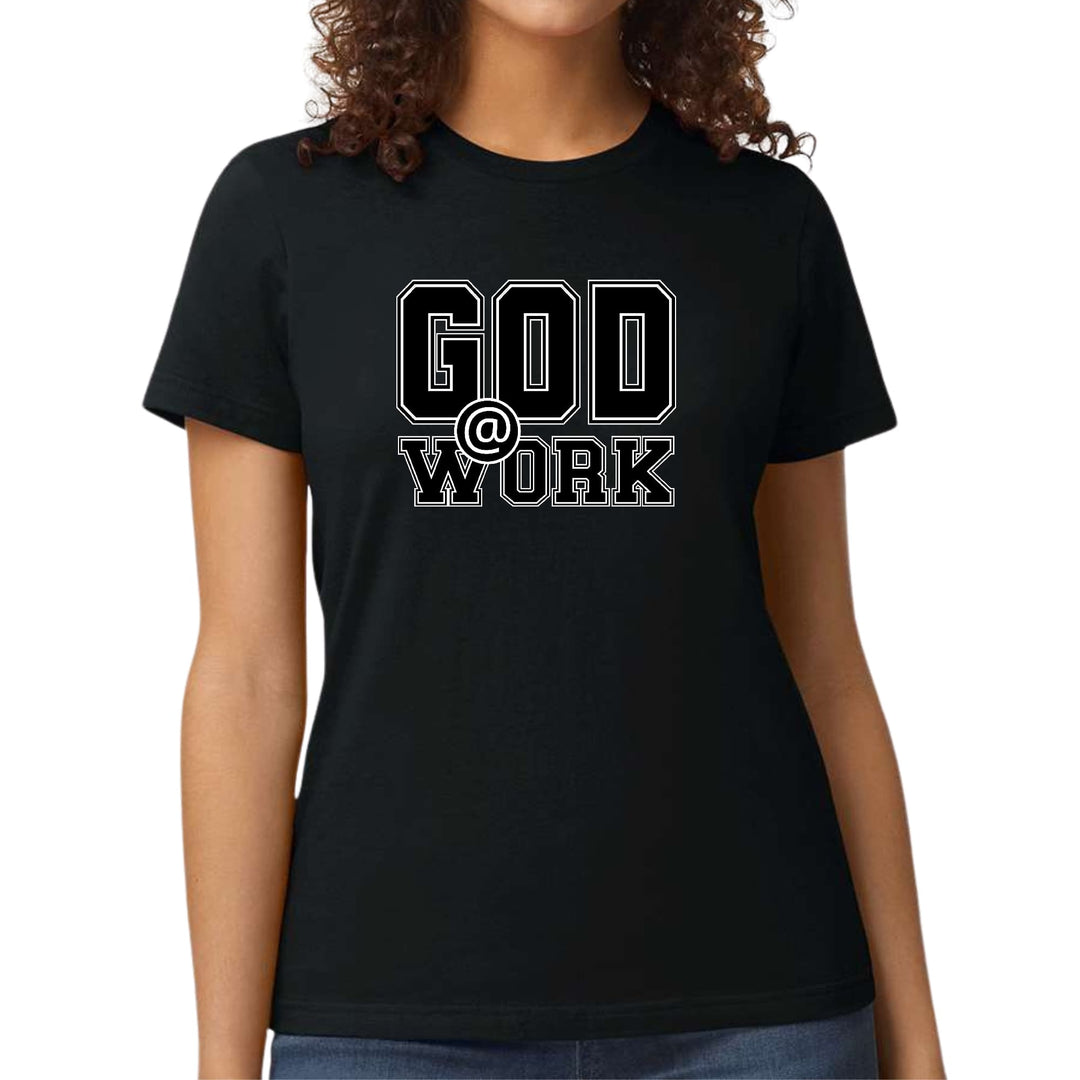 Womens Graphic T-shirt God @ Work Print - Womens | T-Shirts