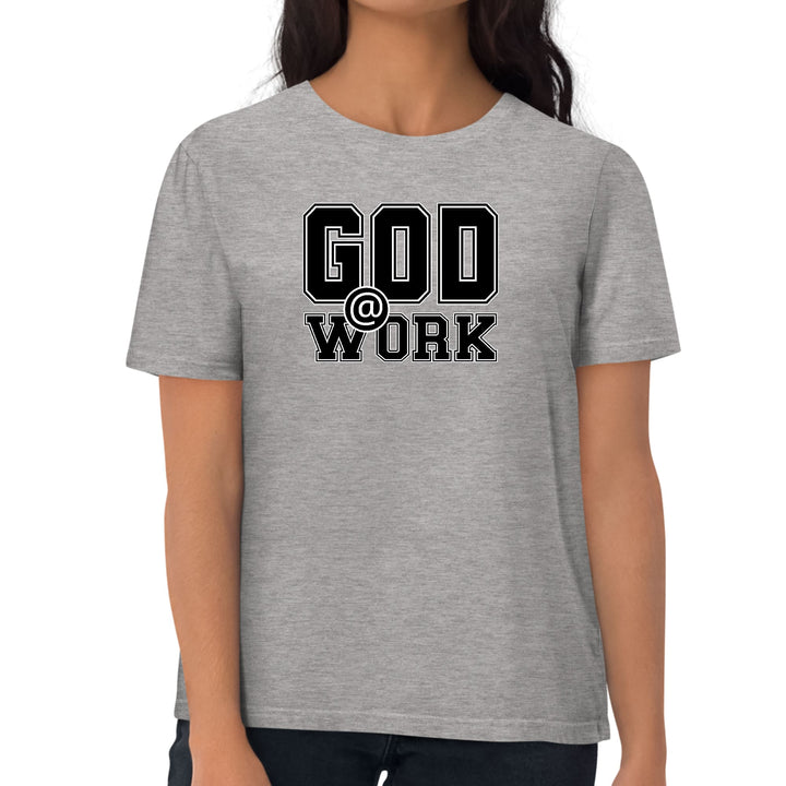 Womens Graphic T-shirt God @ Work Print - Womens | T-Shirts