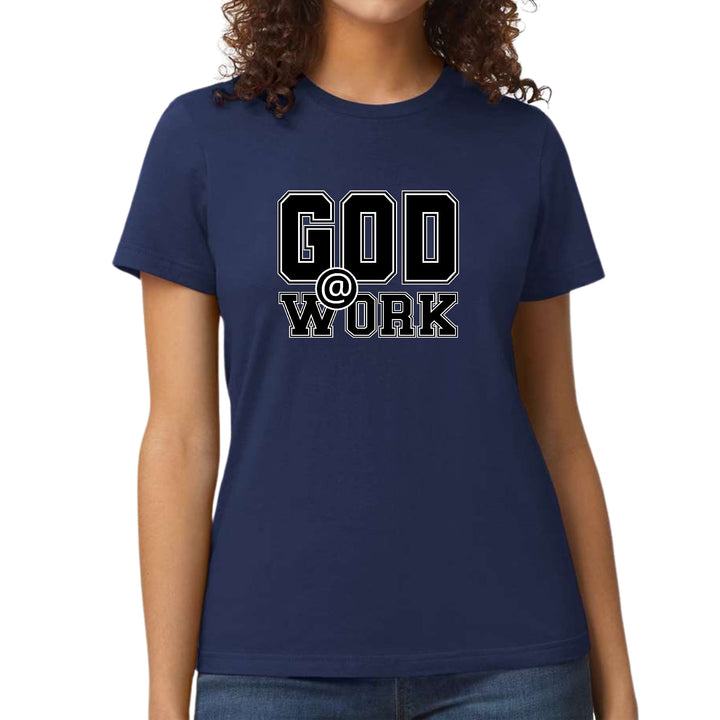 Womens Graphic T-shirt God @ Work Print - Womens | T-Shirts