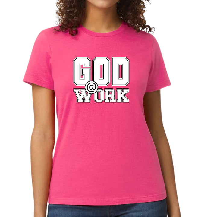 Womens Graphic T-shirt God @ Work Print - Womens | T-Shirts