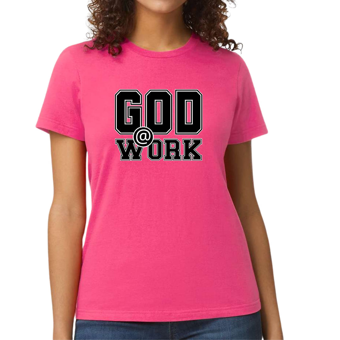 Womens Graphic T-shirt God @ Work Print - Womens | T-Shirts