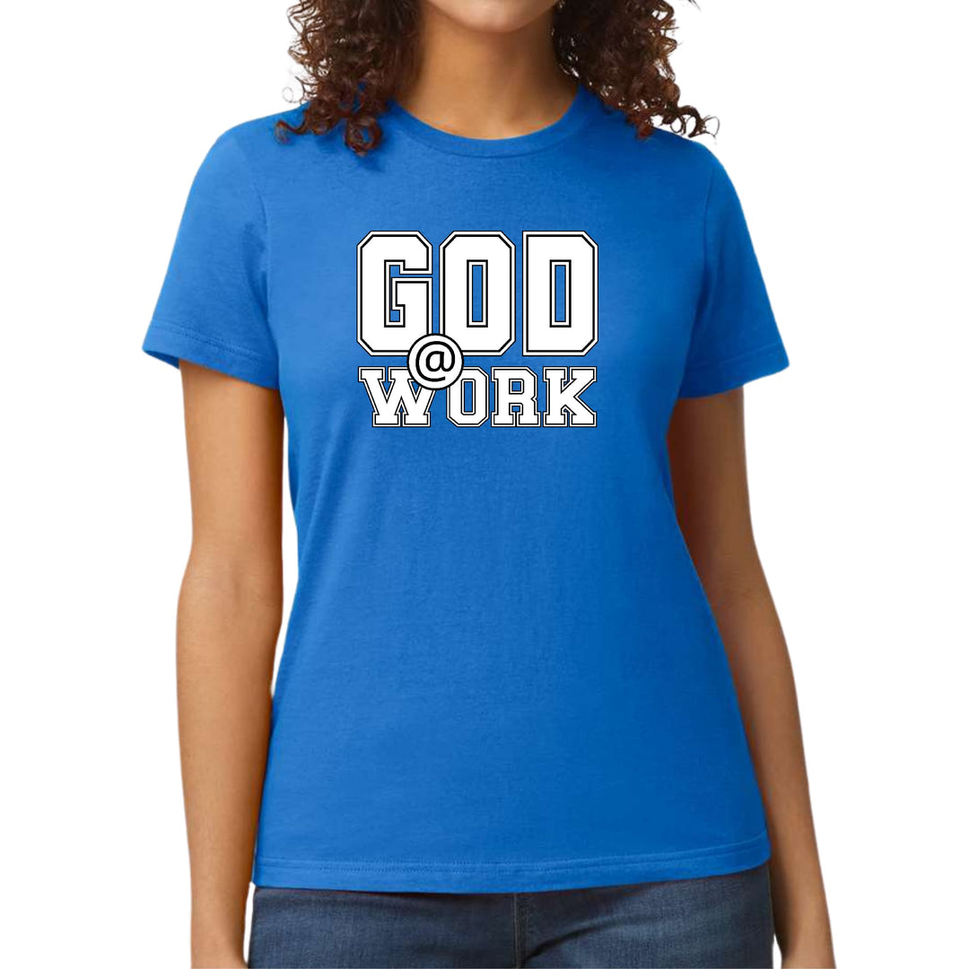 Womens Graphic T-shirt God @ Work Print - Womens | T-Shirts