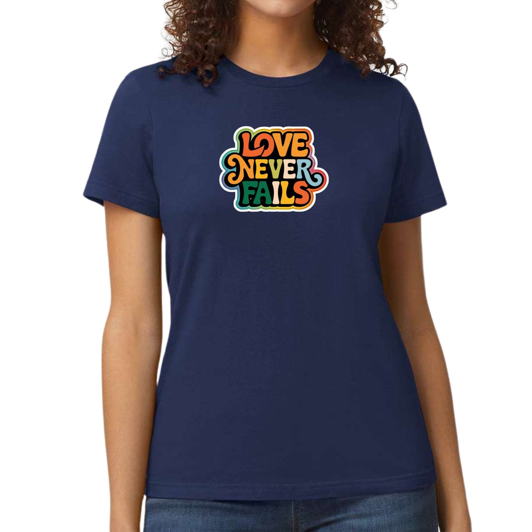 Womens Graphic T-shirt - Love Never Fails - Womens | T-Shirts