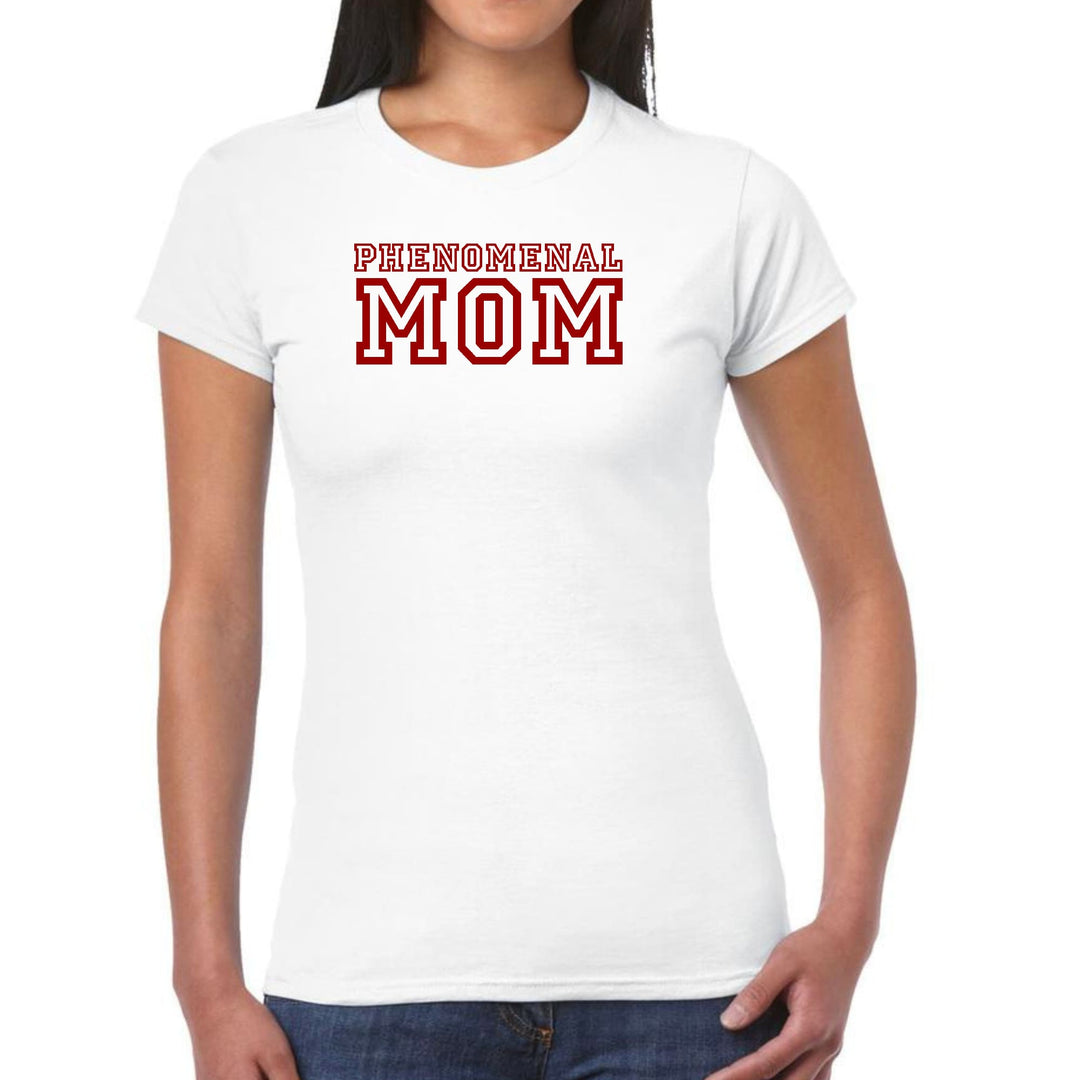 Womens Graphic T-shirt Phenomenal Mom Red Print - Womens | T-Shirts