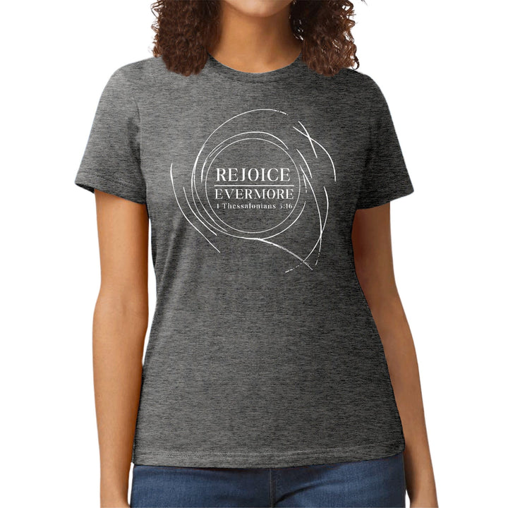 Womens Graphic T-shirt Rejoice Evermore - Womens | T-Shirts | Front/Back