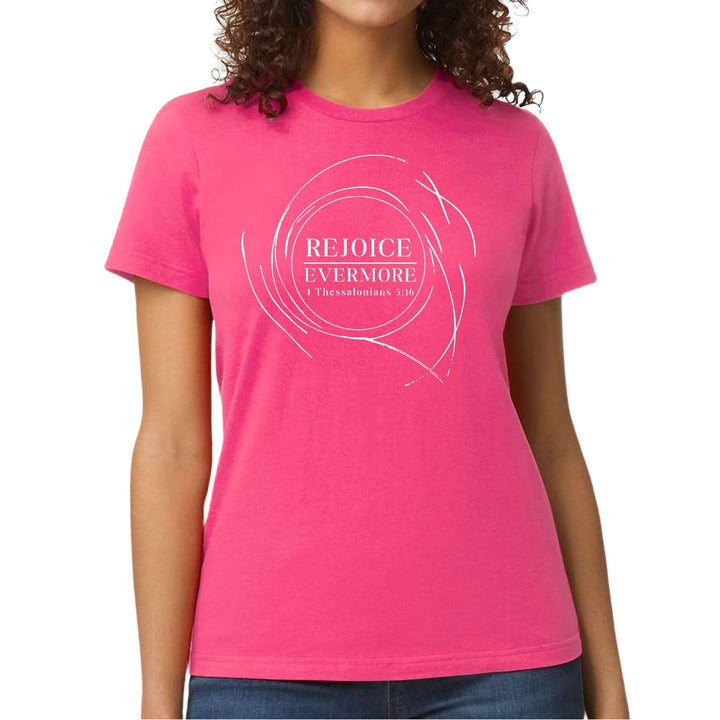 Womens Graphic T-shirt Rejoice Evermore - Womens | T-Shirts | Front/Back