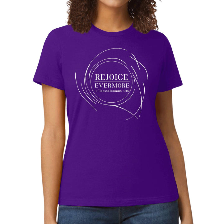 Womens Graphic T-shirt Rejoice Evermore - Womens | T-Shirts | Front/Back