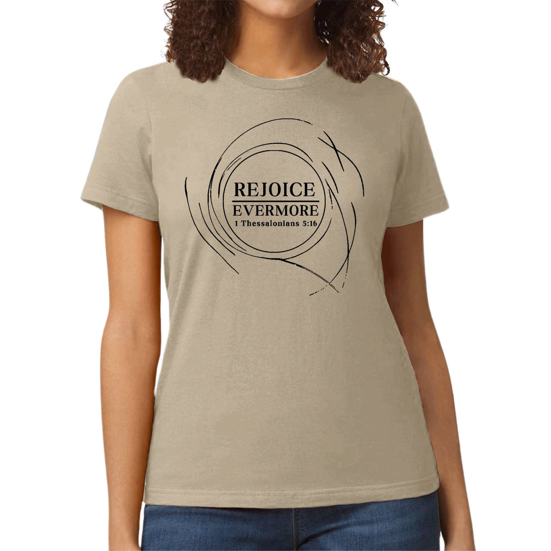 Womens Graphic T-shirt Rejoice Evermore - Womens | T-Shirts | Front/Back