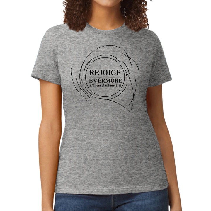 Womens Graphic T-shirt Rejoice Evermore - Womens | T-Shirts | Front/Back