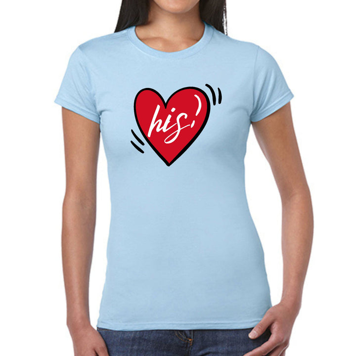 Womens Graphic T-shirt Say it Soul His Heart Couples - Womens | T-Shirts