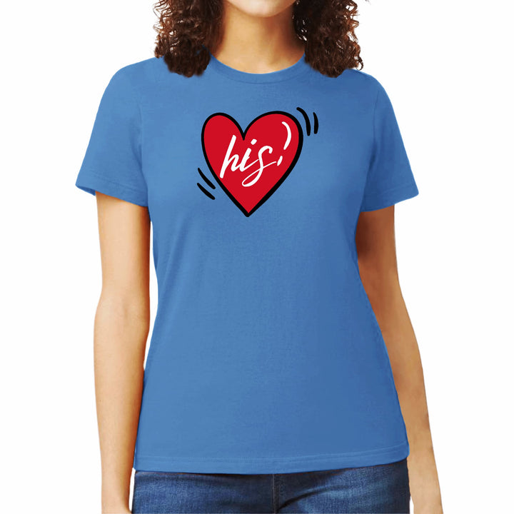 Womens Graphic T-shirt Say it Soul His Heart Couples - Womens | T-Shirts