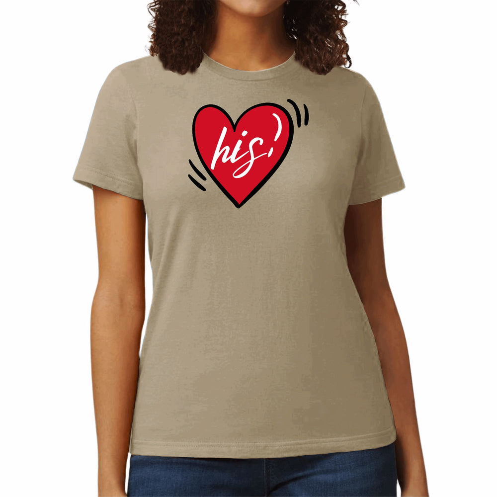 Womens Graphic T-shirt Say it Soul His Heart Couples - Womens | T-Shirts