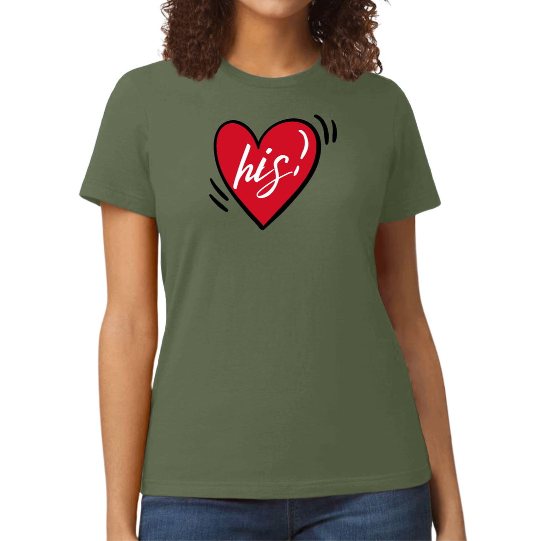 Womens Graphic T-shirt Say it Soul His Heart Couples - Womens | T-Shirts