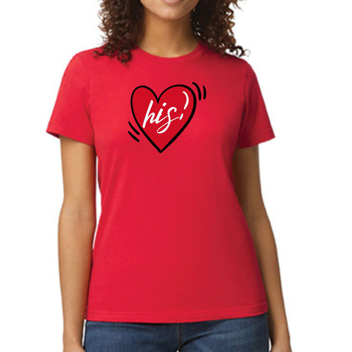 Womens Graphic T-shirt Say it Soul His Heart Couples - Womens | T-Shirts