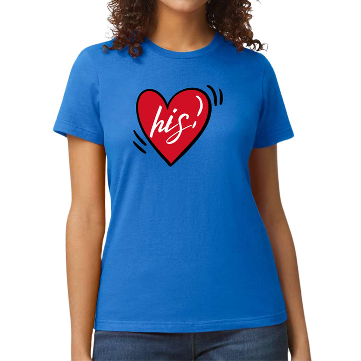 Womens Graphic T-shirt Say it Soul His Heart Couples - Womens | T-Shirts