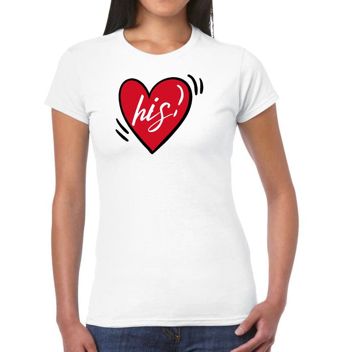 Womens Graphic T-shirt Say it Soul His Heart Couples - Womens | T-Shirts