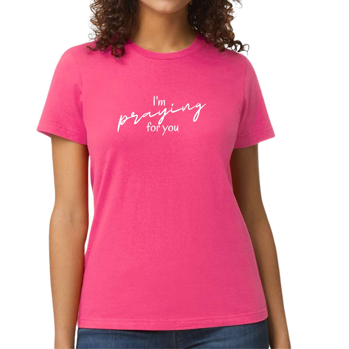 Womens Graphic T-shirt Say it Soul - I’m Praying for you Illustration